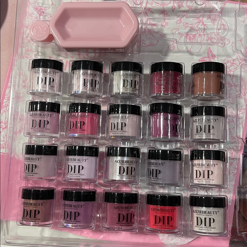 AzureBeauty Dip Powder Nail Kit with full dip powder not used liquid set
